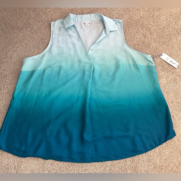 NWT Liz Claiborne Sleeveless Ombre Top. Size 2X - Picture 3 of 11